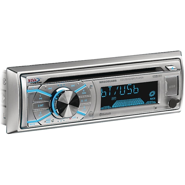 Boss Audio Boss Single-DIN CD/USB/SD, MP3, WMA, FM/AM Player/Bluetooth - Silver MR508UABS - main